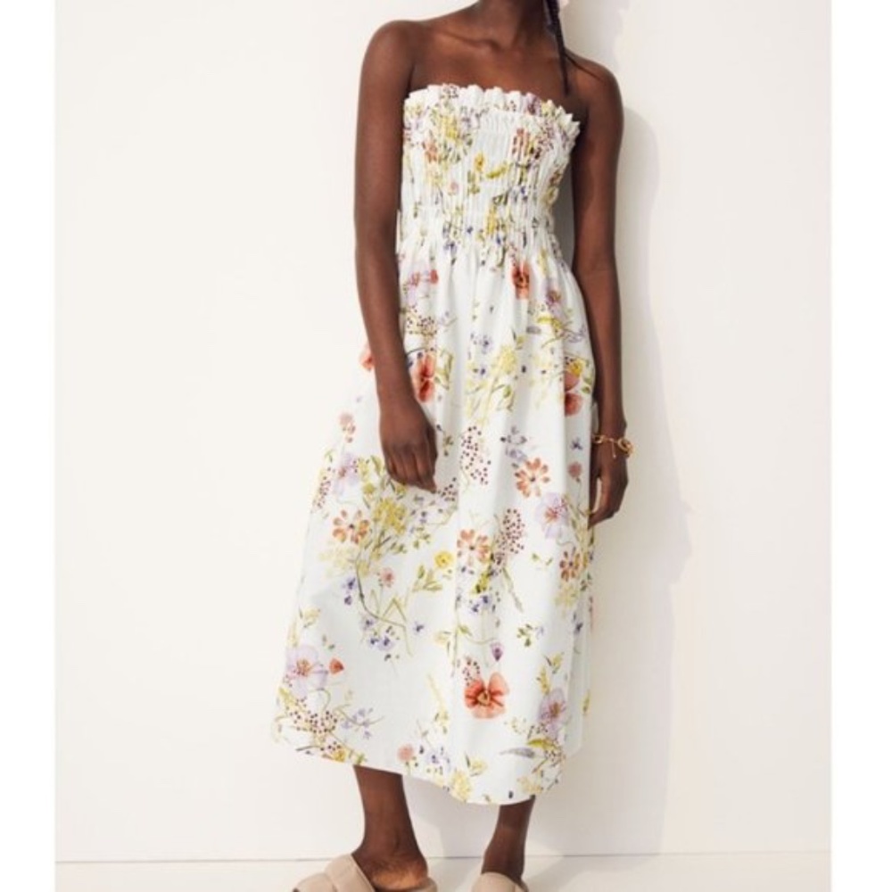 ❌ SOLD ❌ H&M Wildflower Collection Smocked Bandeau dress NWT